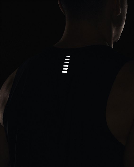 Camiseta sin mangas UA Iso-Chill Run Laser para hombre, Black, pdpMainDesktop image number 3